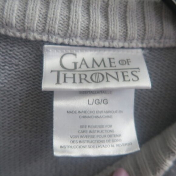 Game of Thrones HBO winter is here ugly christmas sweater in gray/white/red/blue - Picture 5 of 10